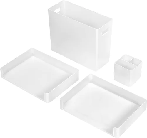 Vista 5 de Sorbus Juego de organizador de escritorio para suministros de oficina y accesorios para el hogar, caja de organización de archivos de papel, bandeja
