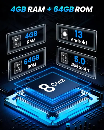 Vista 3 de [8Core 4G+64G] Radio de coche para Ford F150 2013 2014: 12.1 '' HD pantalla táctil estéreo con Carplay inalámbrico Android Auto 5G WiFi