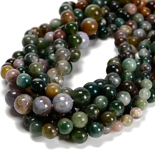 Vista 22 de 47 cuentas de jade esmeralda africana de 0.315 pulgadas (0.315 in), redondas naturales, sueltas, cuentas de piedra real, piedras preciosas genuinas