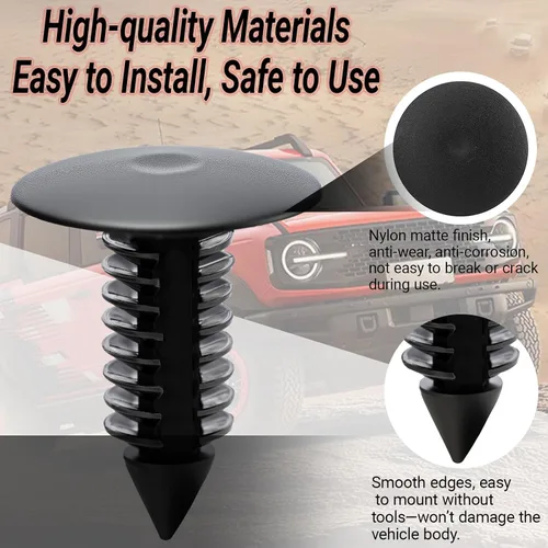 Vista 5 de 100 clips de sujeción para guardabarros y protector de parachoques para GM #1605396, 1595864; Chrysler 6030441; Ford 388577S, W705589-S300