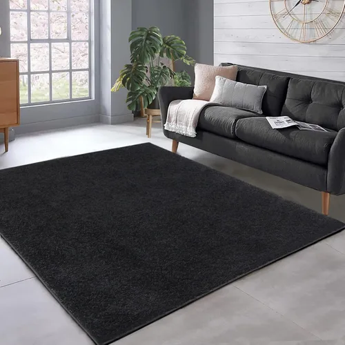 Vista 12 de Fashionwu Alfombra grande esponjosa de 5 x 8 pies, alfombra de felpa para sala de estar, guardería, antideslizante, alfombra mullida para decoración