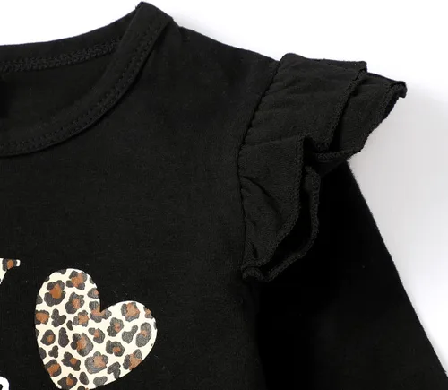 Vista 5 de Traje de bebé niña de 2 cumpleaños para niña de 2 años de edad, ropa de leopardo