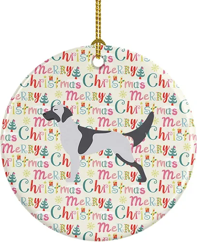 Vista 50 de Caroline's Treasures Affenpinscher - Adorno de cerámica con texto en inglés "Merry Christmas", multicolor para colgar en el árbol de Navidad