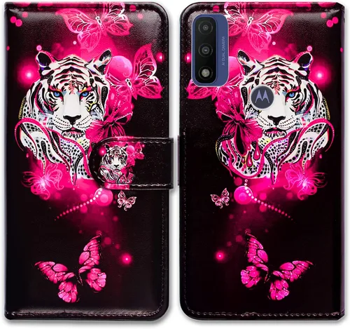 Vista 12 de Bcov Funda de piel con tapa para teléfono Motorola Moto G Pure/Power 2022 - Patrón de pájaro negro, ranura para tarjetas, bloqueo magnético, función