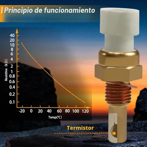Vista 3 de Sensor de temperatura del refrigerante, sensor de temperatura del agua ECT, interruptor de temperatura compatible con Chevrolet Tahoe Malibu