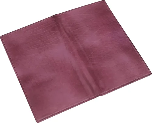 Vista 6 de Cartera larga de piel auténtica con bloqueo RFID (59S Borgoña), 59S Borgoña, Bifold