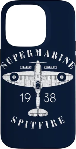 Vista 22 de iPhone 12 Pro Max Spitfire RAF Británico WW2 Fighter Aviation Case Supermarine Aviation