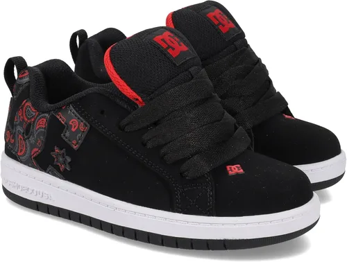 Vista 9 de DC Kids Court Graffik Skate Shoe Negro/Rosa