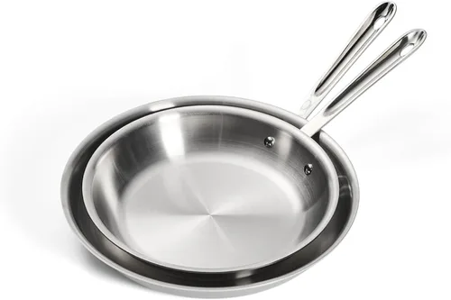 Vista 14 de All-Clad D3® Sartén de acero inoxidable de 10 pulgadas, fabricada en los Estados Unidos