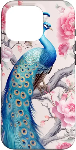Vista 20 de Chinoiserie Peacock Rose Garden Case for iPhone 17