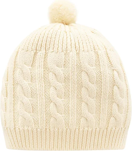Vista 2 de Conjunto de suéter de punto tipo romper para bebé recién nacido niño de algodón de manga larga con gorros cálidos de invierno para niños Set beige.