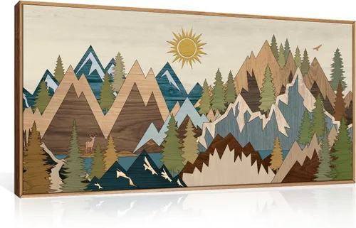 Vista 61 de FWIEXA Juego de Arte de Lienzo Bohemio Enmarcado para Pared, Cuadros Botánicos Verde Salvia Decoración de Pared, Impresiones de Arte de Plantas