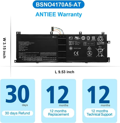 Vista 7 de ANTIEE BSNO4170A5-AT 5B10L68713 - Batería para portátil Lenovo Ideapad Miix 510-12ISK 80U1 510-12IKB 80XE 520-12IKB 20M3 20M4 81CG, Miix 5 pro