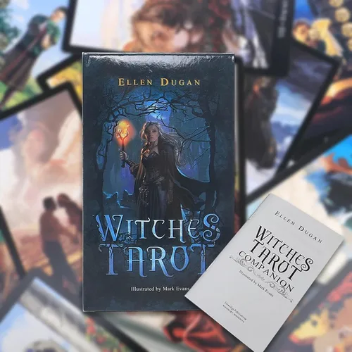 Vista 7 de Fankexi Juego de cartas de tarots con guía, 78 cartas de tarot de brujas, juego de adivinación del destino, duradero para principiantes y lectores