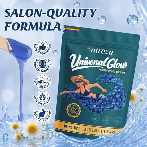 Vista 6 de Cuentas de cera para depilación, bolsa a granel azul de manzanilla Blue - Chamomile