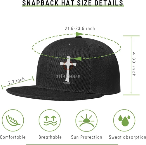 Vista 2 de Tijeyi Flat Bill Sombreros para hombres Snapback Skull Sombreros Negro Sombrero para Adolescentes Niños Gorras de Skateboard Sombreros Gorra