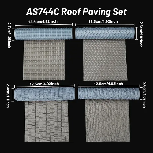 Vista 2 de DND Terrain Texture Roller Set para modelado de espuma – Construye techos