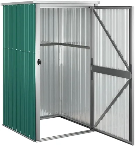 Vista 5 de vidaXL Cobertizo de almacenamiento de herramientas de jardín - Verde, 34.6"x35"x63.4" - Acero galvanizado Loads of space for all your stuff, Keeps