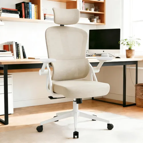 Vista 12 de Silla de oficina ergonómica, sillas de escritorio cómodas de 350 libras con reposacabezas ajustable y soporte de espalda lumbar, sillas