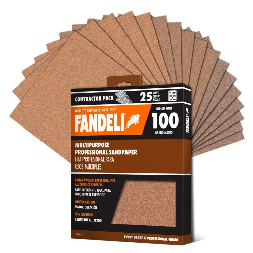 Vista 18 de Fandeli 36021 Hojas de papel de lija multiusos de grano 060, marrón, 9 x 11 pulgadas, 25 hojas