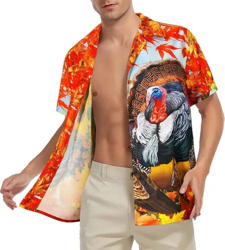 Vista 156 de Camisa hawaiana para hombre, con estampado floral, cómoda, con botones, casual, manga corta, ropa de playa para hombre