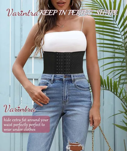 Vista 2 de Varintra Corsé de entrenamiento de cintura para mujer con control de abdomen moldeador de cintura