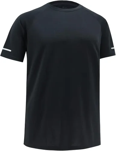 Vista 5 de Camisas de entrenamiento para hombre Camisas de ajuste seco para hombre que absorben la humedad Camisas de gimnasio para hombre de manga corta
