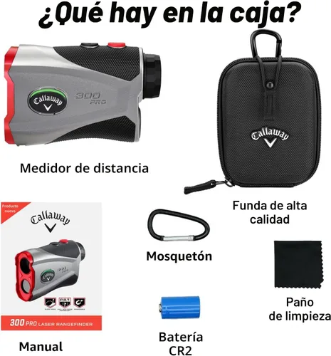 Vista 9 de Callaway 300 Pro - Telémetro de golf de pendiente láser, mejorado, modelo 2021 - Ahora con funciones añadidas Rojo