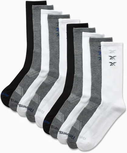 Vista 2 de Reebok Calcetines deportivos acolchados para hombre con control de humedad (paquete de 10)
