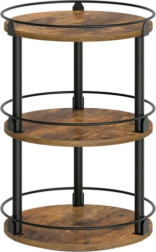 Vista 13 de YATINEY Organizador Lazy Susan, Estante Giratorio para Especias, Organizador de Mesa Giratoria para Especias de 2 Niveles, Soporte Industrial