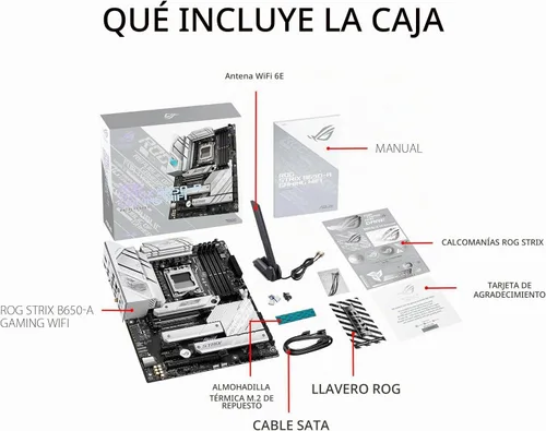 Vista 7 de MICRO CENTER AMD 9900X Processor with ASUS ROG Strix B650A WiFi Motherboard Combo de placa base CPU, Ryzen 9, AM5, DDR5, PCIe 5.0, USB 3.2 Gen2x2