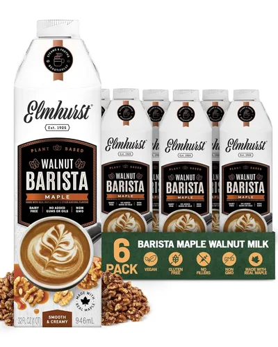 Vista 10 de Elmhurst 1925 Barista Edition Leche de avena, a base de plantas, vegana, 32 onzas (paquete de 6)
