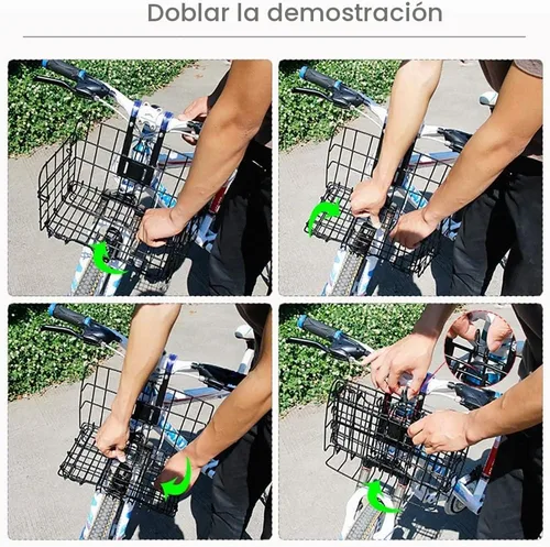 Vista 4 de Cesta plegable de la bici delantera para la parte trasera trasera Uso cesta