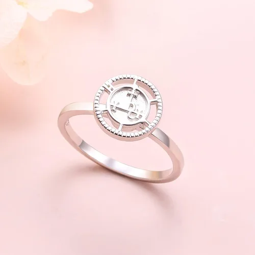 Vista 6 de DAOCHONG Sigil of Lilith - Anillos giratorios de plata de ley S925 para aliviar la ansiedad, aliviar el aburrimiento, autismo, TDAH, regalo
