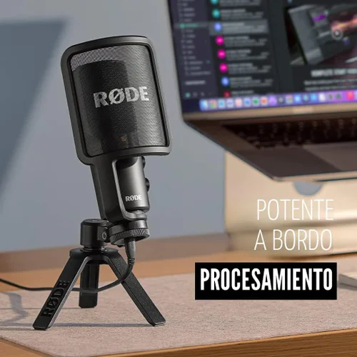 Vista 5 de RØDE NT-USB+ Micrófono condensador USB de grado profesional para grabar audio de calidad de estudio directamente en una computadora o dispositivo
