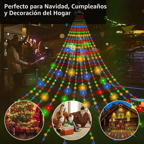 Vista 5 de Onory Guirnalda de luces de Navidad, luces de estrella en cascada para Varios