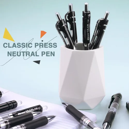 Vista 6 de Bribobo Bolígrafos de gel de punta fina, bolígrafos de escritura suave, bolígrafos retráctiles de tinta negra para suministros de oficina escolar