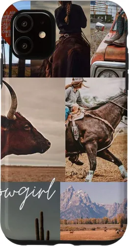 Vista 6 de iPhone 12 mini Cowgirl Retro Howdy Giddy Western Estética Boho Cowboy Estuche de regalo