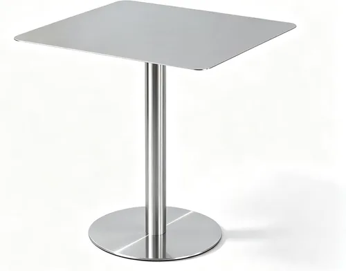 Vista 8 de Stainless Steel Bistro Table, Round or Square, Brushed Metal, 40-80cm