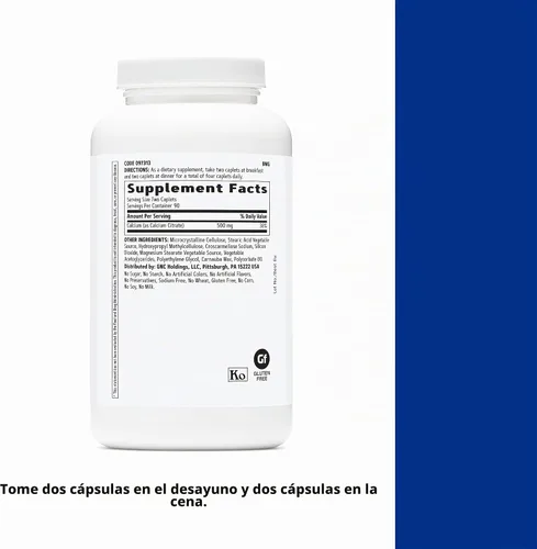 Vista 5 de GNC Citrato de calcio 1000 mg, soporta huesos fuertes, 180 cápsulas