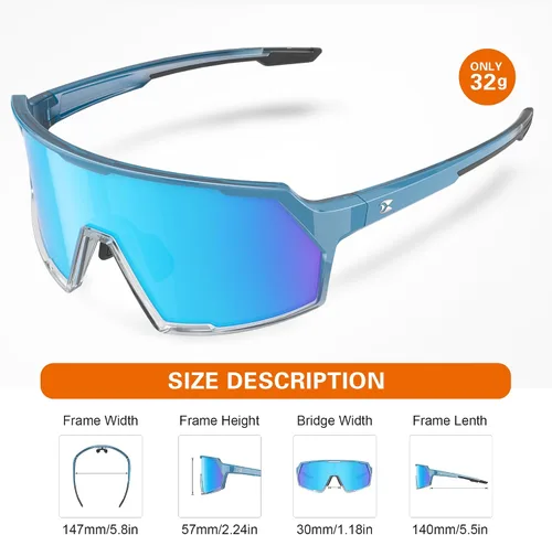 Vista 3 de suoso Gafas de sol deportivas de ciclismo para hombre: protección UV400, gafas de sol para jóvenes, para ciclismo, correr, béisbol, sóftbol