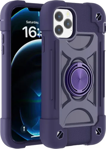 Vista 40 de MARKILL Funda compatible con iPhone Air de 6.5 pulgadas 2025 con soporte de anillo giratorio de 360 grados, protección contra caídas de grado