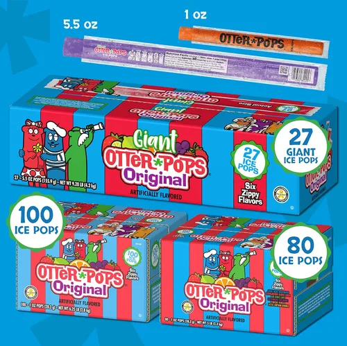 Vista 7 de Polos Giant Otter originales, 5.5 onzas, 6 sabores, 27 polos