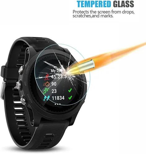 Vista 3 de Paquete de 4 protectores de pantalla de vidrio templado para Garmin Forerunner 935, [0.01 in 2.5D High Definition 9H] Premium Clear Protector