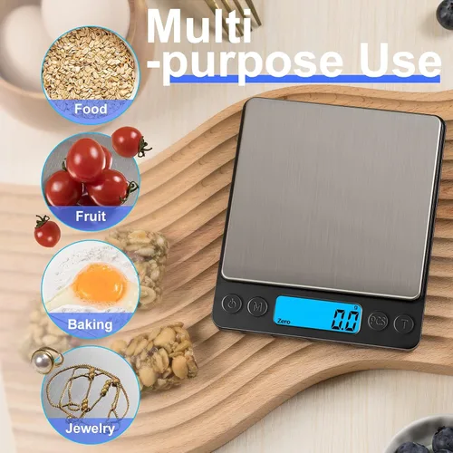 Vista 5 de Báscula digital de cocina de alimentos mejorada, 105.82 oz/0.00 oz de alta precisión que mide en gramos y onzas para cocinar, hornear, joyas