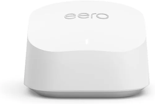 Vista 2 de Router wifi de malla Amazon eero 6+ con 1 mes gratis de eero Plus (se renueva automáticamente). Cobertura de hasta 1500 pies², conecta más de 75