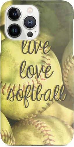 Vista 9 de Inspired Cases - Compatible con iPhone Xs Max - Funda protectora con textura 3D para Apple iPhone Xs Max - Live Love Softball