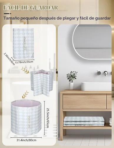 Vista 3 de Bañera portátil para adultos, bañera independiente para ducha