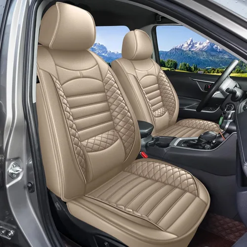 Vista 24 de Fundas de asiento de auto para Ford Fusion 2010-2020: juego completo de fundas protectoras de asiento impermeables de piel sintética compatible