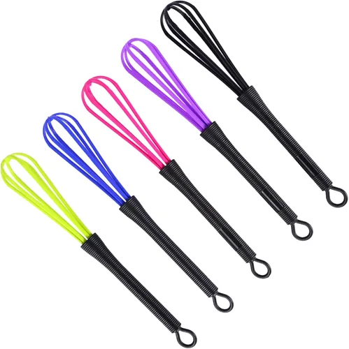 Vista 4 de Juego de batidor de lava, 5 piezas de plástico para peluquería peluquería de peluquería color crema batidor de cocina (verde, rojo rosa, azul, negro)